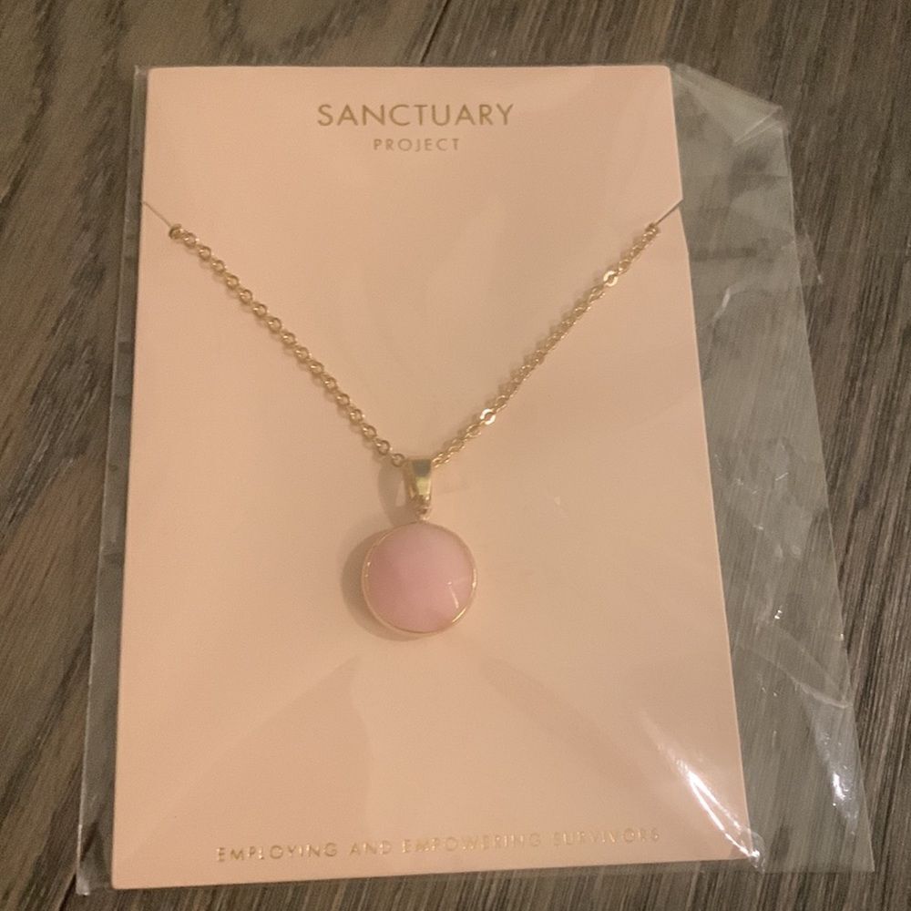 Sanctuary Project Rose Quartz Marble Serenity Necklace – Pink Healing 19”